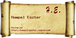 Hampel Eszter névjegykártya